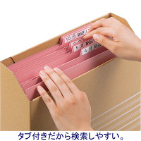 アスクル　個別フォルダー　A4　PPラミネートタイプ　1山　ピンク　10枚  オリジナル