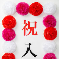 五色鶴おはながみ　赤　248×192　NO.14　1袋（500枚入）　合鹿製紙