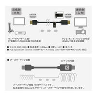 Vodaview HDMIケーブル スリムタイプ（直径4.5mm） 5m HDMI[オス]-HDMI[オス] ブラック VV-HDMI050AA-S-B 1本