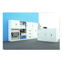 オカムラ スチール収納VILLAGE オープン（シェルビング） 3段 本体（下置き） 幅900×奥行450×高さ1100mm ホワイト 1台（取寄品）