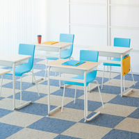 【アウトレット】アイリスチトセ 研修デスク L字脚 ナチュラル 幅650×奥行450×高さ720mm 1台 オリジナル