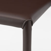 アスプルンド レザースタッキングチェア ブラウン 1脚 幅435mm PVCレザー 会議用椅子 ミーティングチェア 応接チェア