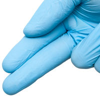 帝人フロンティア　「現場のチカラ」　使いきりニトリル手袋　中厚手　粉なし　ブルー　M　1箱（100枚入） オリジナル