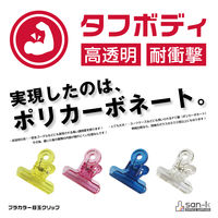 サンケーキコム プラカラー目玉クリップ 小小 幅31mm カラーアソート PMDV-4MX 1箱（10個入）