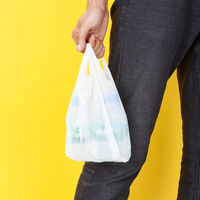 国産レジ袋　乳白　6号　1セット（12000枚：3000枚入×4箱）　福助工業  オリジナル