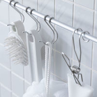 無印良品 ステンレスひっかけるワイヤークリップ 4個入 約幅2×奥行5.5×高さ9.5cm 1セット（20個:4個入×5） 良品計画