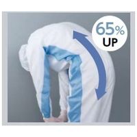 東洋リントフリー クリーンルーム用ツナギ服 ホワイト×グリーン LL FC131A-13 1着 1-6358-02（直送品）