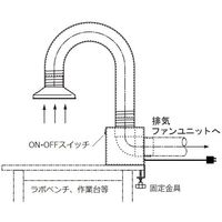 アズワン アームダクト 卓上型シングルセット 風量調整付き 1-7623-01 1組（直送品）