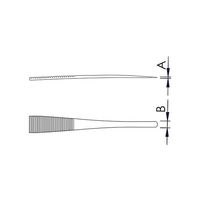 ワイ・エム・ティ フラットピンセット 125A 1本 1-8187-02（直送品）