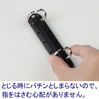 リヒトラブ アスクル 共同企画 ユーロスタイル 丸型ツイストリングファイル A4タテ 背幅27mm 10冊 クリアホワイト オリジナル