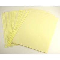 コクヨ　クリヤーブック替紙（カラーマット）　A4タテ30穴　黄　ラ-880NY　1箱（200枚：10枚入×20袋）