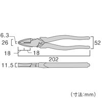 偏芯パワーペンチ（簡易圧着機能付） 3000N-200 フジ矢