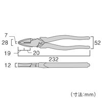 偏芯パワーペンチ（簡易圧着機能付） 3000N-225 フジ矢
