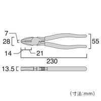 フジ矢 電工パワーペンチ(簡易圧着機能付) 3000Zー225 1個