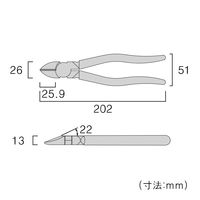 ハイパワーニッパ（圧着機能付） 700-200 フジ矢
