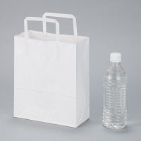 平紐 クラフト紙手提袋ベーシック 200×240×90 白 1袋（50枚入）  オリジナル