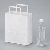 平紐クラフト紙手提袋薄型エコノミー 200×240×90 白 1袋（50枚入）  オリジナル