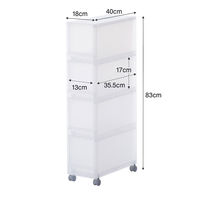 【まとめ買いセット】無印良品 ポリプロピレン 収納ストッカー キャスター付き３ 約幅18×奥行40×高さ83cm 1セット（3台） 良品計画