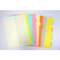 コクヨ カラー仕切カード（ファイル用） A4タテ 2穴 12山見出し 1袋（5組） シキ-100N