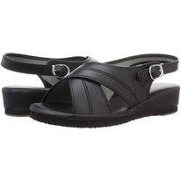 ストリックスデザイン ゆったりクロスサンダル ブラック M SK-012 1足　ナースサンダル