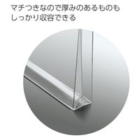 コクヨ　カラーソフトクリヤーケースC（チャック付き）S型・マチ付き　A4-S　赤　1セット（20枚）