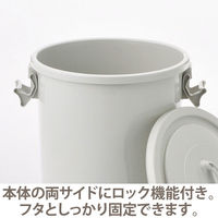 リス 丸ペール 137L ゴミ箱 ライトグレー 1個 シンプル ダストボックス  丸型ペール フタ式 日本製 直径600×高さ760mm