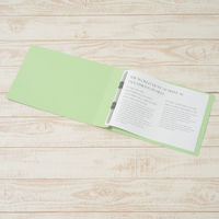 プラス　フラットファイル厚とじ　A4ヨコ　10冊　グリーン　No.022NW（78286）　樹脂製とじ具