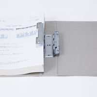 アスクル　パイプ式ファイル 両開き　ベーシックカラースーパー（2穴）A4タテ　とじ厚30mm背幅46mm　グレー　10冊  オリジナル