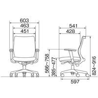 CG11WR FZK3 |オカムラ CG-M オフィスチェア 肘無し 背メッシュ座ファブリック ミディアムブルー 1脚（直送品）