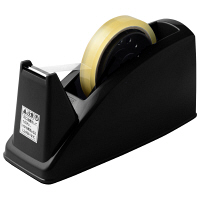 プラス テープカッター ブラック 黒 大巻・小巻対応 3台 37297