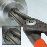 エスコ 85ー140mm 穴用精密スナップリングプライヤー EA590AJ-4 1個（直送品）