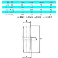 エスコ 80mm キャスター(自在金具・前輪ブレーキ付) EA986JC-80 1個（直送品）