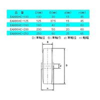 エスコ 100mm キャスター(自在金具・前輪ブレーキ付) EA986HC-100 1個（直送品）