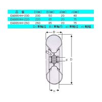 エスコ 260mm キャスター(自在金具・空気入車輪) EA986HH-260 1個（直送品）