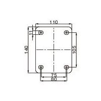 エスコ 160mm キャスター(自在金具・前輪ブレーキ付) EA986HZ-160 1個（直送品）
