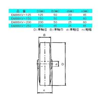 エスコ 250mm キャスター(固定金具・ナイロン車輪) EA986KV-250 1個（直送品）