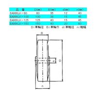 エスコ 125mm キャスター(自在金具・ステンレス製) EA986LK-125 1個（直送品）