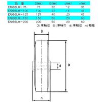 エスコ 100mm キャスター(自在金具・ステンレス製) EA986LM-100 1個（直送品）