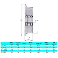 エスコ 125x 40mm 車輪(Bベアリング・スティール製・レール用) EA986SF-125 1個（直送品）