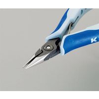 エスコ 130mm 精密用プライヤー(グリップ・バネ付/半丸) EA537KP-2 1丁（直送品）