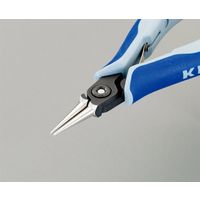 エスコ 130mm 精密用プライヤー(グリップ・バネ付/丸) EA537KP-3 1丁（直送品）