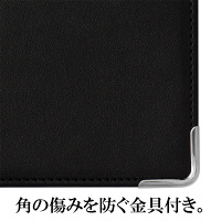 メニューファイル表紙 合皮製 A4 10冊 アスクル 黒  オリジナル