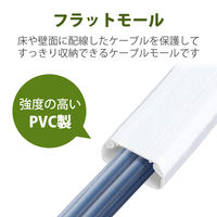 エレコム マルチ対応モール（両面テープ付） 壁用モール ホワイト 長さ1m×幅26mm LD-GAF3/WH 1本