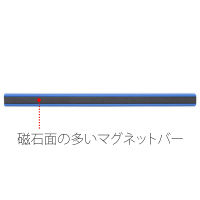 プラス　マグネットバー　220mm　ブルー　80552　1セット（5本）