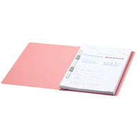 アスクル フラットファイルベーシック A4タテ ピンク 100冊  オリジナル