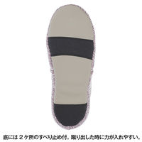 あゆみ 介護靴 2484エスパドマカロン ピンクLL（25.0-26.0cm）右足 室内用