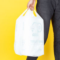 アスクル　中厚手レジ袋　乳白　60号　600×350×150mm　0.025mm厚　1箱（1000枚：100枚入×10袋）  オリジナル