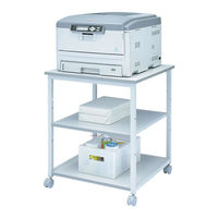 サンワサプライ レーザープリンタスタンド/台/ラック 幅600×奥行600×高さ700mm ライトグレー LPS-01T キャスター付（直送品）