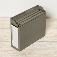 プラス ボックスファイル A4ヨコ 背幅100mm ダークグレー 10冊 業務用パック 87528