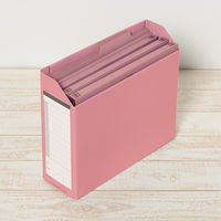 プラス　ボックスファイル　A4ヨコ　背幅100mm　ピンク　87532　1袋（10冊入）　業務用パック